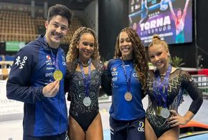 Brasil fecha Copa do Mundo de ginástica com cinco medalhas em um dia